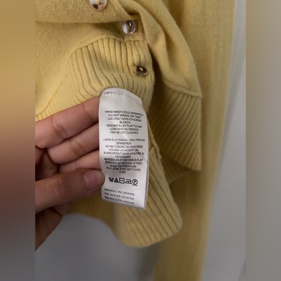 Free People Nocturnal Solid Wool-Cashmere Cardigan - Oil Painting - Large - Picture 10 of 16